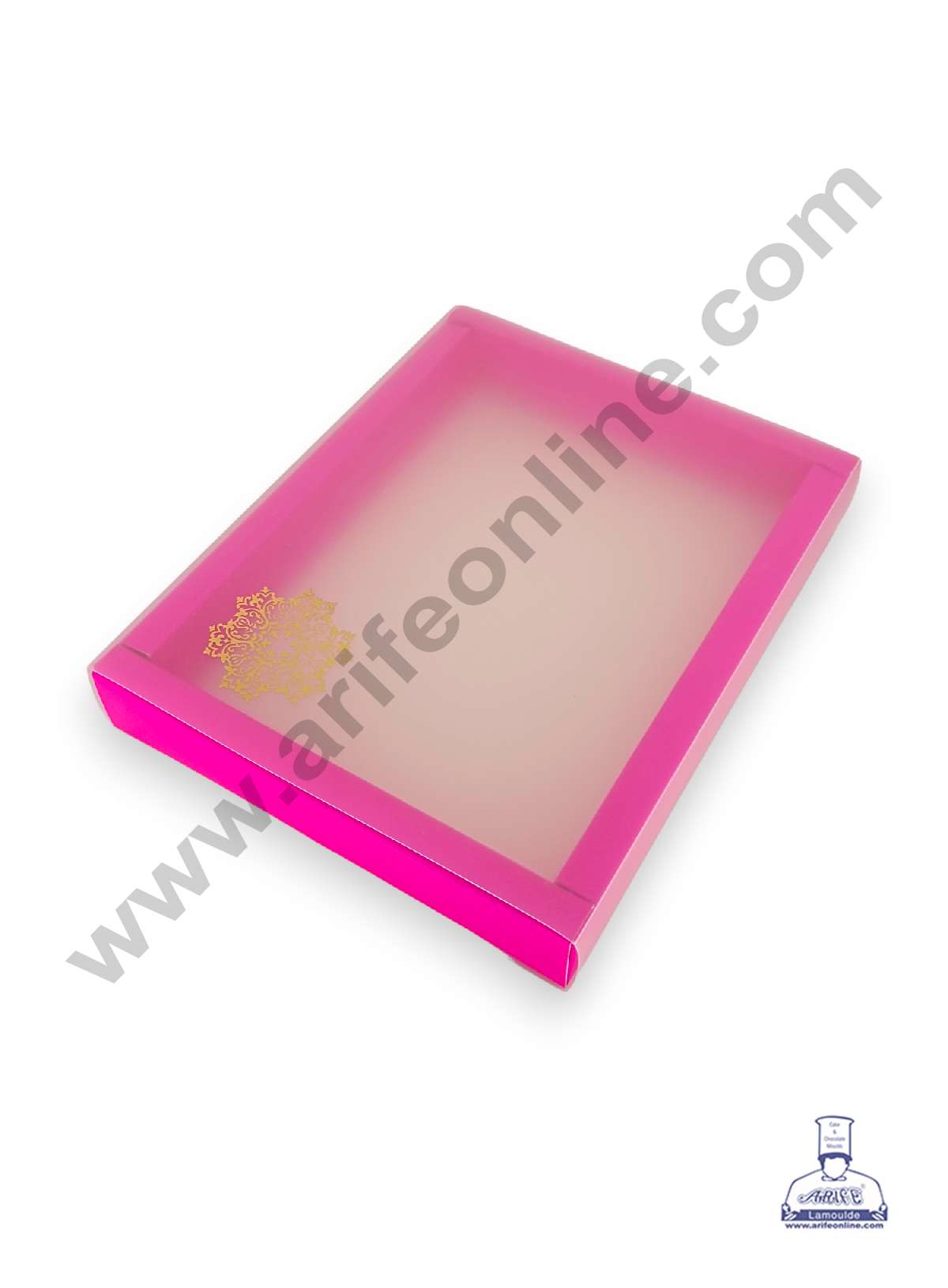 CAKE DECOR™ 12 Cavity Chocolate Box with Sliding Cover & Cavity ( 10 Piece Pack ) - Pink