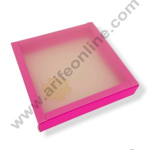 CAKE DECOR™ 9 Cavity Chocolate Box with Sliding Cover & Cavity ( 10 Piece Pack ) - Pink
