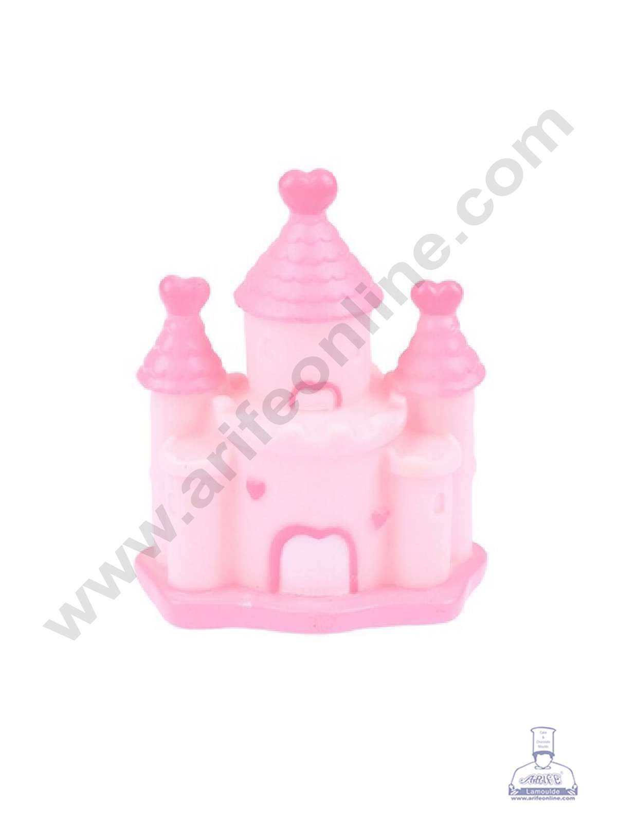 CAKE DECOR™ Princess Prince Pink Castle | House For Cake Decoration, Cake Topper (SB-T-006-1-Pink)