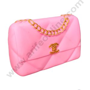 CAKE DECOR™ 1 Piece Pink Chanel Brand Ladies Purse Toys Cake Toppers (SB-T-JH3164-Pink)