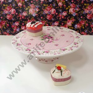 CAKE DECOR™ Ceramic Cake Stand Cake Display Stand - Pink