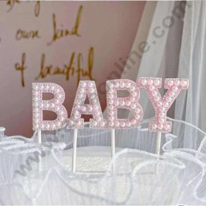 CAKE DECORβ’ Pink Pearl Baby Cake Topper Cake Decoration (SB-PT-Pink)