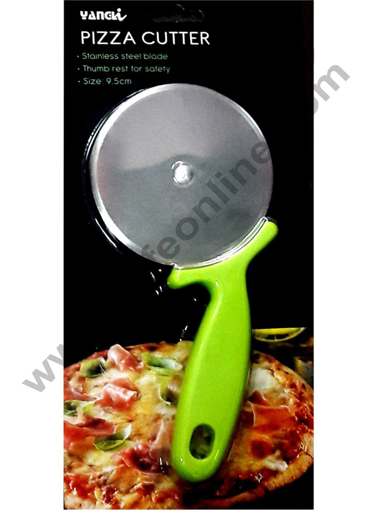 Cake Decor 1pc Pizza Cutter Stainless Steel Blade with Plastic Handle