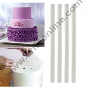 Cake Decor™ Plastic Dowel Rods for Tiered Cake Support – Pack of 4  | 31.8 cm x 1.8 cm