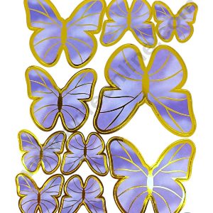 CAKE DECOR™ 10 pcs Light Purple Butterfly Paper Topper For Cake And Cupcake ( SBMT-PT-1001-LPurple )