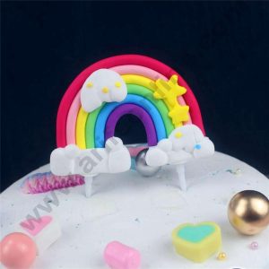 CAKE DECOR™ 1 Pieces Rainbow with Cloud & Stars Cake Toppers (SBRainbow-013)