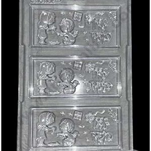 CAKE DECOR™ 3 Cavity Raksha Bandhan Bro-Sis Shape Mould PVC Chocolate mould