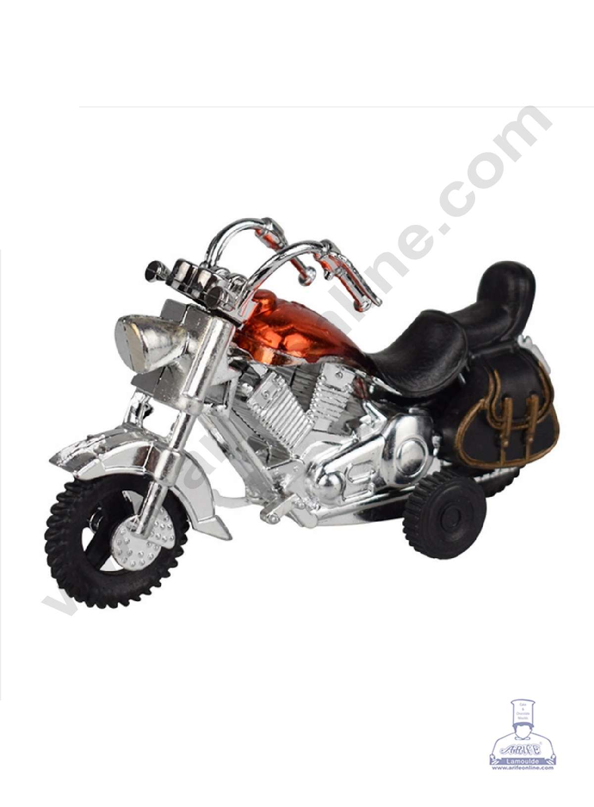CAKE DECOR™ 1 Piece Bullet Bike MotorCycle Toy Cake Topper (SB-T-SF202-RedOrange)