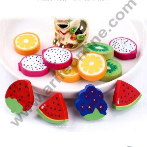 CAKE DECORβ’ 4 Pcs Set Mini Mix Fruit Rubber Cake Topper - Assorted (SBT-R-015)