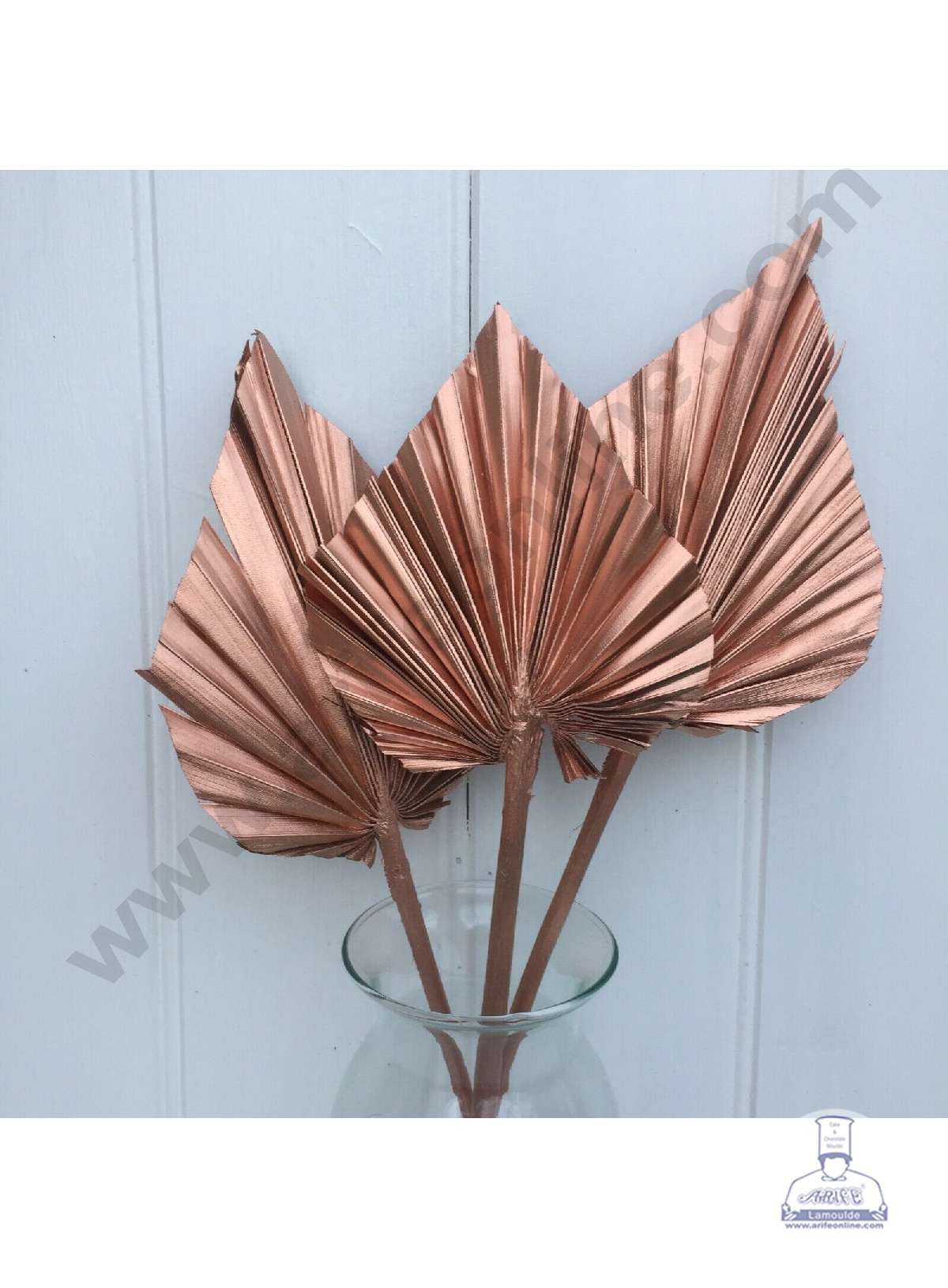CAKE DECORβ’ Natural Palm Spear Leaf For Cake Decoration - Rose-Gold ( 1 pc pack )