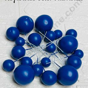 CAKE DECOR™ Royal Blue Color Faux Balls Topper For Cake and Cupcake Decoration - 20 pcs Pack ( SB-RBlue-20 )