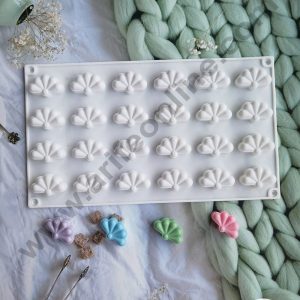 24 Cavity Small Fan Design Mould Chocolate Silicon Mould - CAKE DECOR™