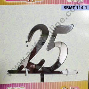 Cake Decor Mirror Finshing Acrylic Cake Topper 25 Number