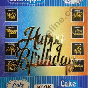 Cake Decor Mirror Shimmer Shining Acrylic Cake Topper Happy Birthday