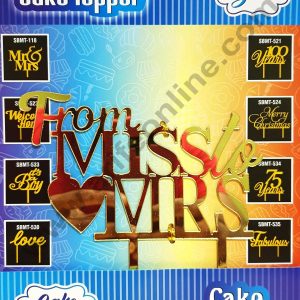 Cake Decor Mirror Shimmer Shining Acrylic Cake Topper From Miss To Mrs