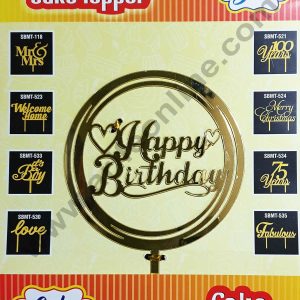 Cake Decor Mirror Shimmer Shining Acrylic Cake Topper Happy Birthday