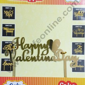 Cake Decor Mirror Shimmer Shining Acrylic Cake Topper Happy Valentines Day