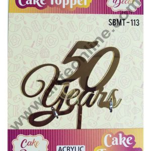 Cake Decor Mirror Finshing Acrylic Cake Topper 50 Years