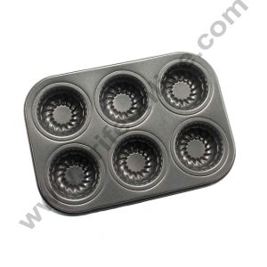 Cake Decor Non Stick 6 Cavity Frill Muffin Mould