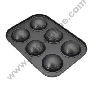 Cake Decor Non Stick 6 Cavity Football Shape Muffin Mould