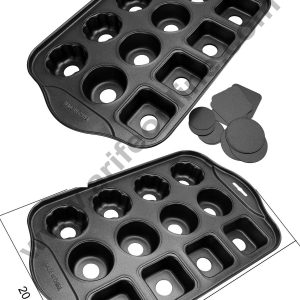 Cake Decor Non-Stick  12 Cavity Mini Cheesecake Pan with 12 Pieces Removable Bottom