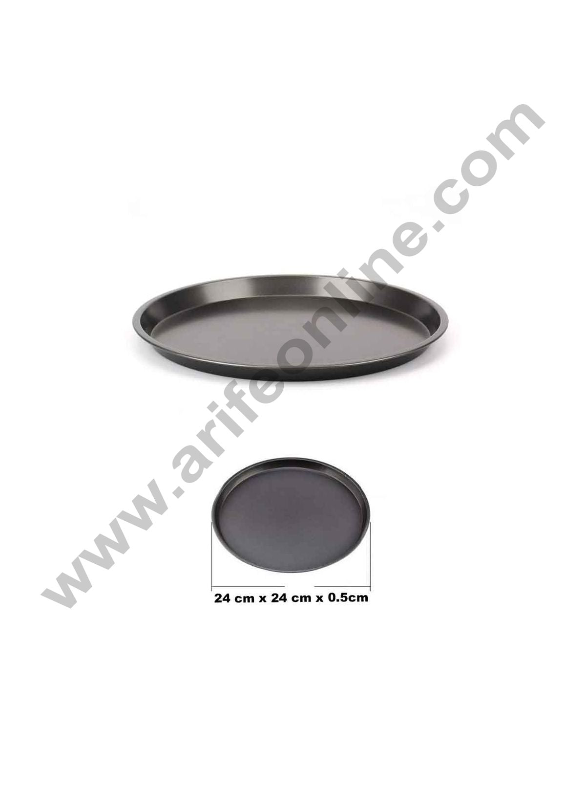 Cake Decor Non Stick Pizza Pan 0.5 inch Hright (Medium 24 cm)
