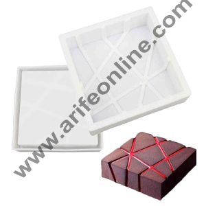 Cake Decor Silicon Cube Twill Design Cake Mould Entremet Mousse Cake Mould Silicon Moulds