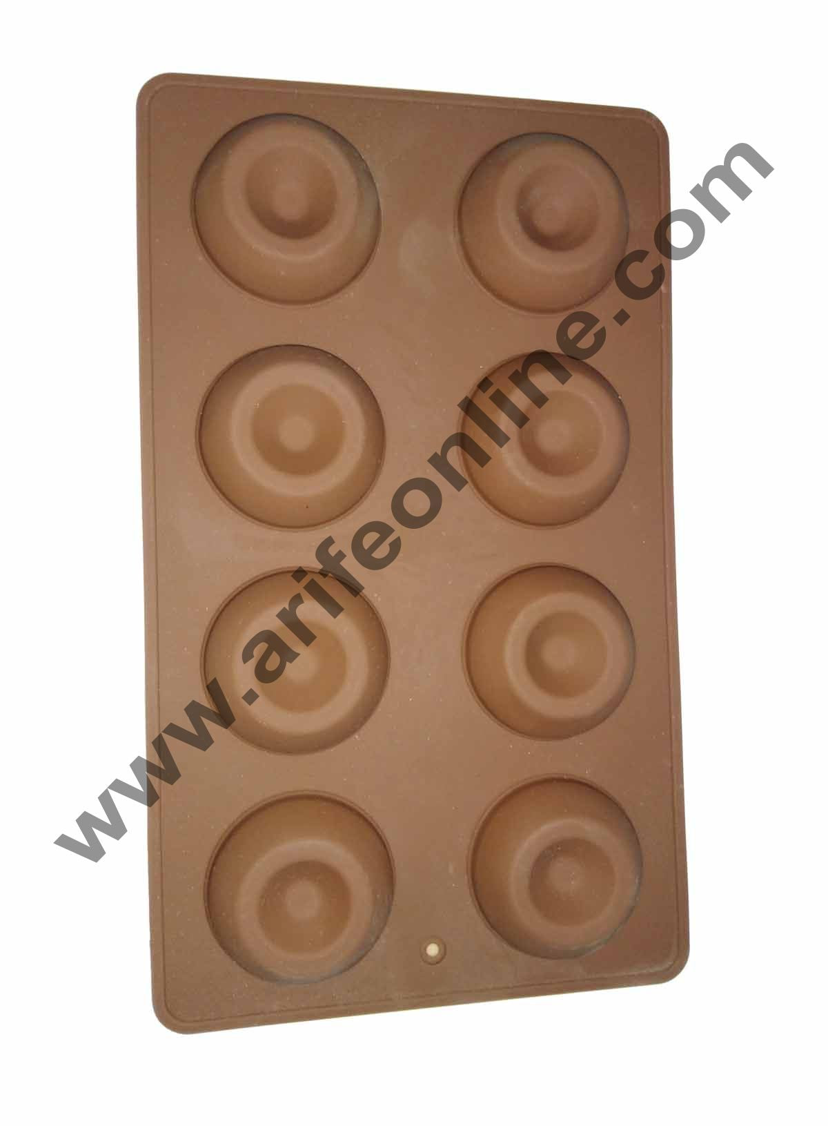 Cake Decor 8 in 1 Silicon Bakeware Donut Round Shape Cupcake Moulds Muffin Mould