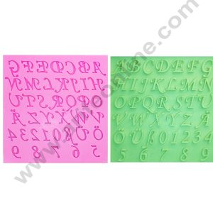 Cake Decor 40 Cavity Silicon Alphabet Letter and Number Fondant Mould
