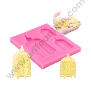 Cake Decor Bird Cages 3 Cavity Silicone Mold Fondant Mould Cake Decorating Tools Chocolate Gumpaste Molds