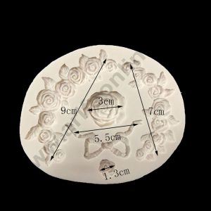 Cake Decor Silicone Retro Flower Rose Bow Fondant Mold
