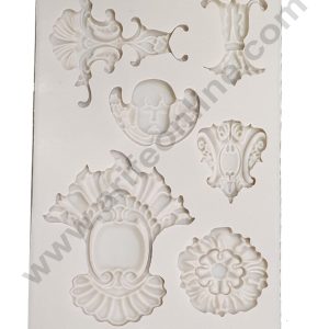 Cake Decor Silicone 6 Cavity Vintage Frame With Lady Face Fondant Mold Cake Decorating Mould