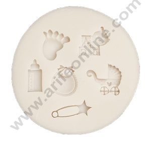 Cake Decor Silicon 6 Cavity Baby Shower Theme Mini Fondant Mould Cake Decorating Mold