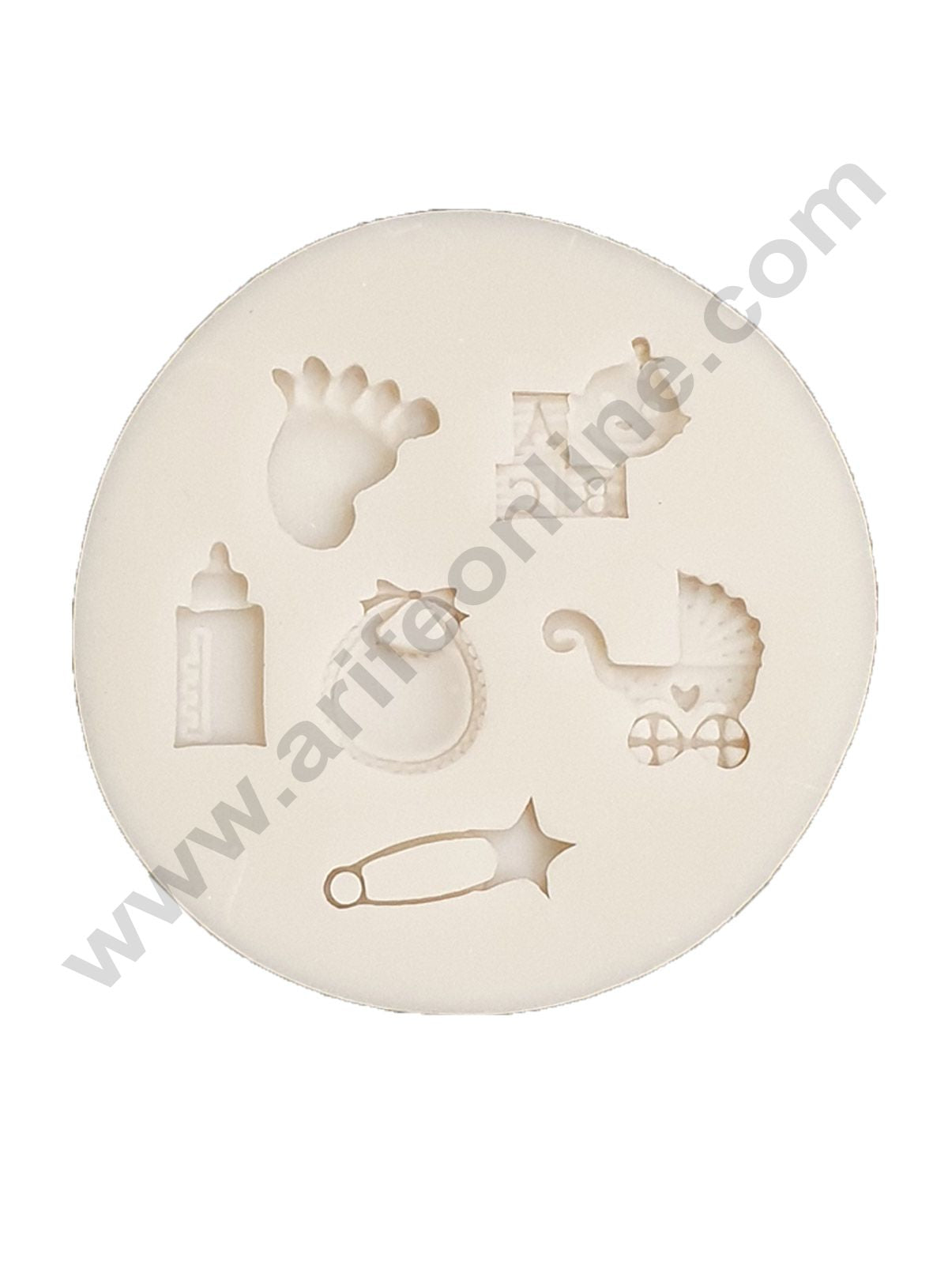 Cake Decor Silicon 6 Cavity Baby Shower Theme Mini Fondant Mould Cake Decorating Mold