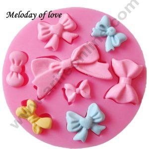 Cake Decor 8 Cavity Silicon 3D Mix Bow Tie Fondant Marzipan Mould
