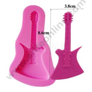 Cake Decor 1 Cavity Silicon 3D Guitar Fondant Marzipan Mould