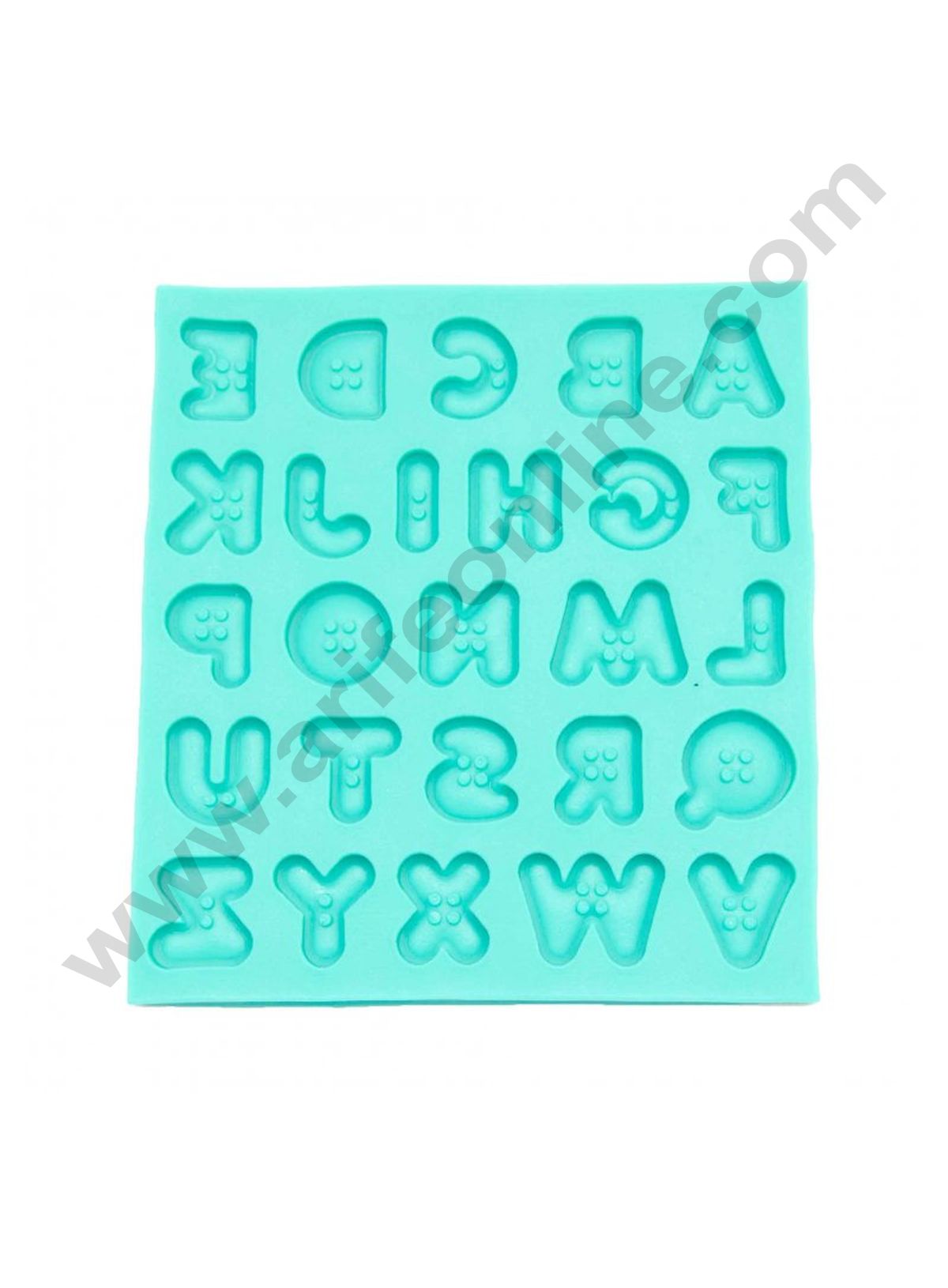 Cake Decor 26 Cavity Silicon Button Letters Alphabet Fondant Marzipan Mould