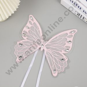 Pink Butterfly with Light & PVC | PVC Decorative Wrap for Bouquets & Gift Wrapping