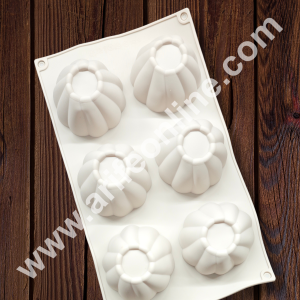 CAKE DECOR™ 6 Cavity Big Jelly Muffin Silicon  Mould