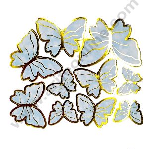 CAKE DECORβ’ 10 pcs Sky Blue Butterfly Paper Topper For Cake And Cupcake