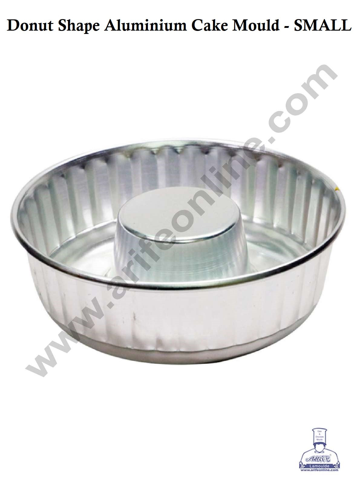 CAKE DECOR™ Donut Shape Aluminium Cake Mould - Small ( 14 x 5 cm )
