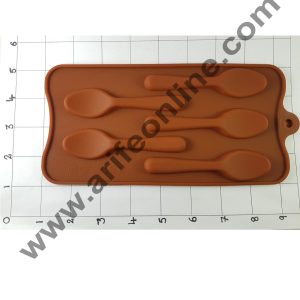 Cake Decor 5 in 1 Silicon Spoon Shape Ice Mould Cupcake Moulds Muffin Mould Chocolate Mould