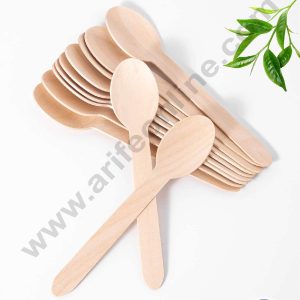 CAKE DECORβ’ Natural Wooden Spoon For Parties, Weddings, Camping (100 pcs)