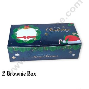 CAKE DECORβ’ Christmas Theme 2 Cavity Brownie Boxes β Theme 10 ( 5 Pcs Pack )