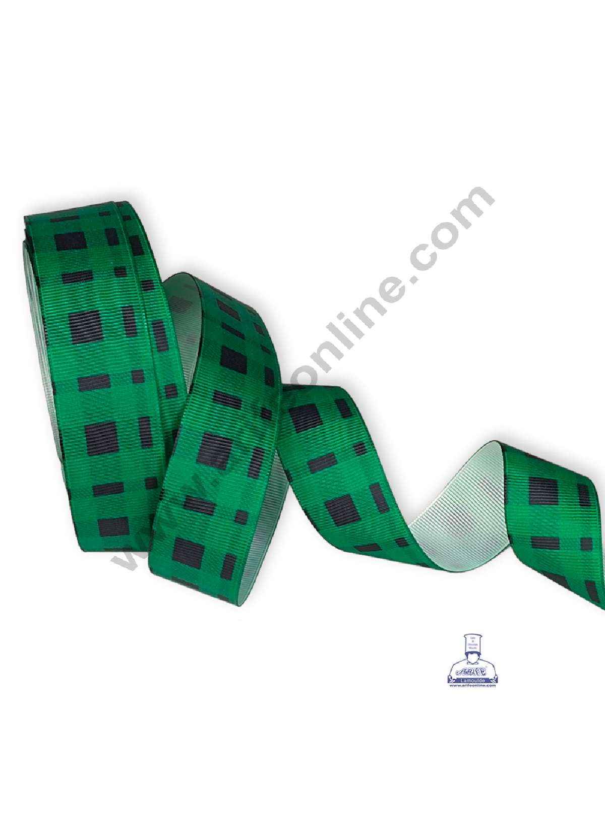 CAKE DECORβ’ 1 Roll Christmas Theme Ribbons | Gift Wrapping | Festive Decoration - Theme 05 Green