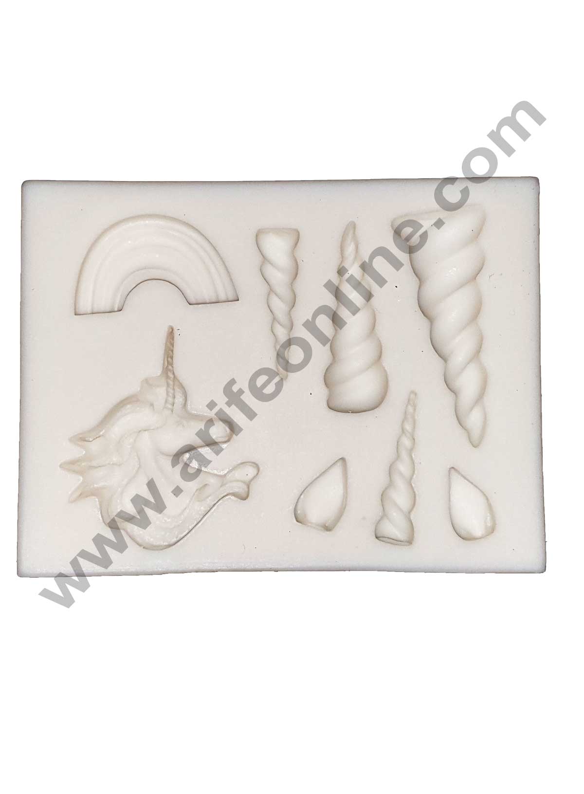 Cake Decor Silicon 8 Cavity Unicorn Face With Horns Silicone Fondant Mould Marzipan Mould