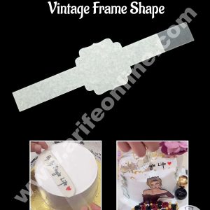 CAKE DECOR™ Vintage Frame Shape Pull Up Clear Cake / Mousse Strips - (5 pcs Pack)