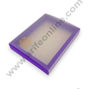 CAKE DECOR™ 12 Cavity Chocolate Box with Sliding Cover & Cavity ( 10 Piece Pack ) - Violet