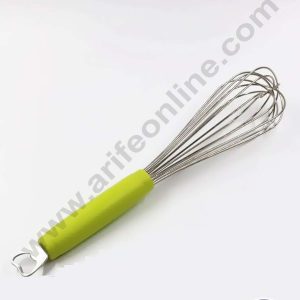 CAKE DECOR™ 1 Pcs Small Thick Wire Stainless Steel Whisk with Bottle Opener Egg Beater Potato Masher with Plastic Handle