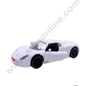 CAKE DECOR™ 1 Pieces White Porsche Car Toys Cake Toppers (SB-CJ012-Car-White)